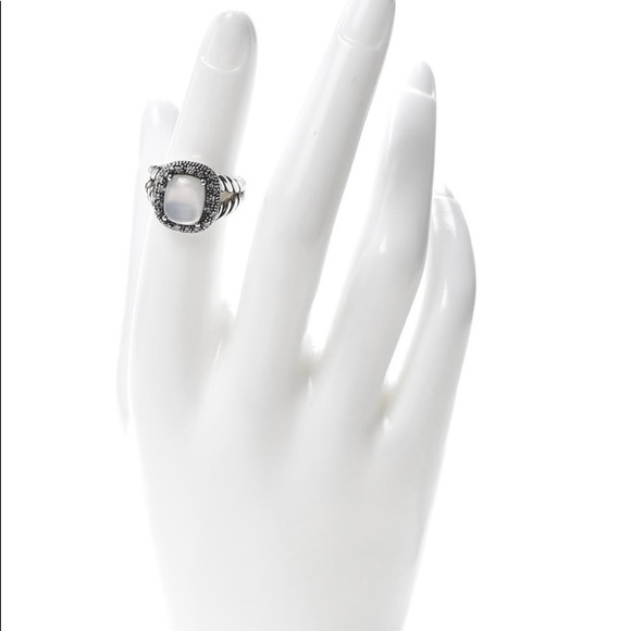DAVID YURMAN Sterling Silver Diamond Moonlight Ice Petite Albion Ring, Size 5 - Picture 5 of 5